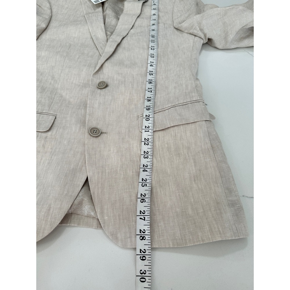 Bar III Mens Slim Fit Tan Linen Blend Blazer Jacket Size 36R - Picture 5 of 5